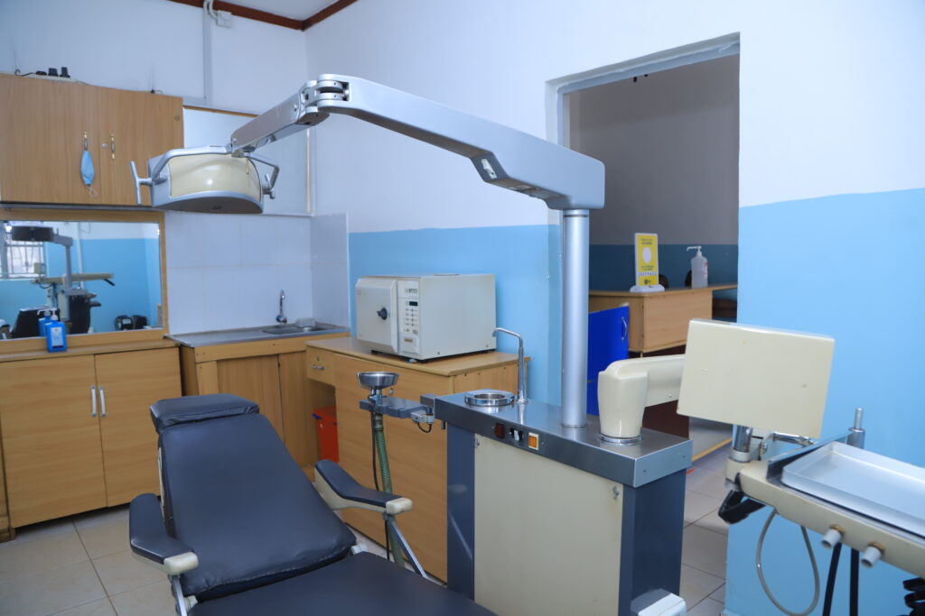Professional dental treatment room with modern equipment at Enamo Dental Clinic in Mbale.